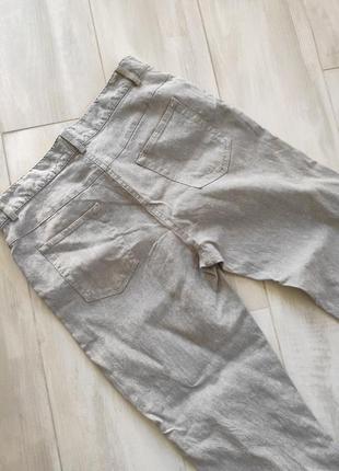Брюки брюки серые льняные мужские 48 l прямые зауженные джинсы5 фото