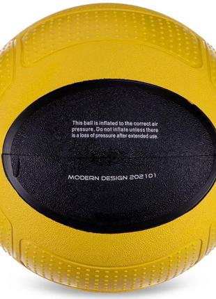 М'яч медичний медбол zelart medicine ball fi-2620-4 4 кг жовтий-чорний2 фото