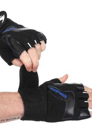 Перчатки спортивные hard touch sb-9528 s-xl черный2 фото