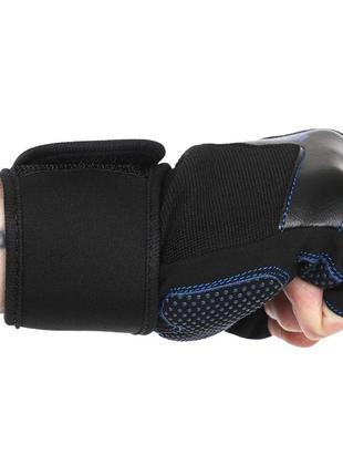 Перчатки спортивные hard touch sb-9528 s-xl черный6 фото