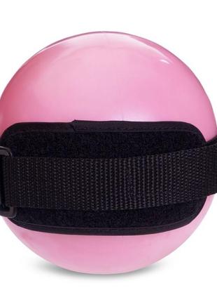 М'яч обважнений із манжетом pro-supra weighted exercise ball 030-1_5lb 11 см рожевий4 фото