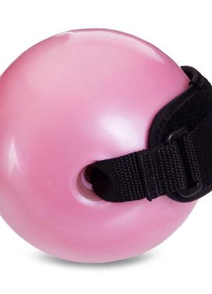 М'яч обважнений із манжетом pro-supra weighted exercise ball 030-1_5lb 11 см рожевий5 фото