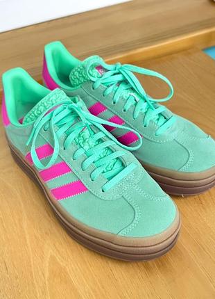 Adidas gazelle bold mint/pink2 фото