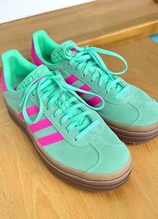 Adidas gazelle bold mint/pink2 фото