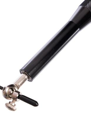 Скакалка скоростная кроссфит с подшипником и стальным тросом с алюминиевыми ручками cima cm-j601 3м цвета в6 фото