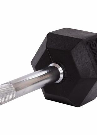 Штанга фіксована вигнута погумована rubber hexagon barbell zelart ta-6231-15 довжина-95 см 15 кг4 фото