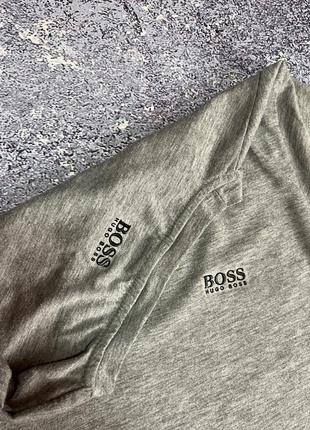 Серая футболка мужская hugo boss (оригинал)6 фото