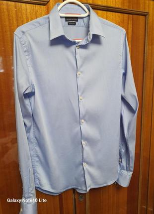 Zara man стильная легкая летняя рубашка из лиоцелла2 фото