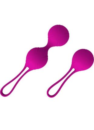 Набір силіконових вагінальних кульок pink dona, 3,5 см.