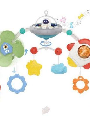 Мобіль "космос" на ліжечко чи коляску пластик різнобарв'я