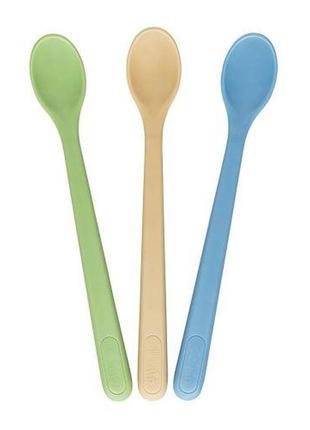 Ложки для годування, 3 шт пластик різнобарв'я