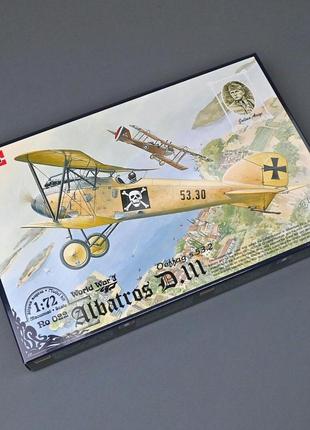 Roden 022 albatros d.iii oeffag s.53.2 винищувач 1917 збірна пластикова модель у масштабі 1:728 фото