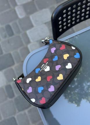 Сумка брендова coach teri shoulder bag шкіра оригінал на подарунок дружині/дівчині3 фото