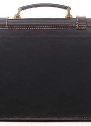 Стильный casual кежуал портфель кожаный качественный черный ручная работа3 фото