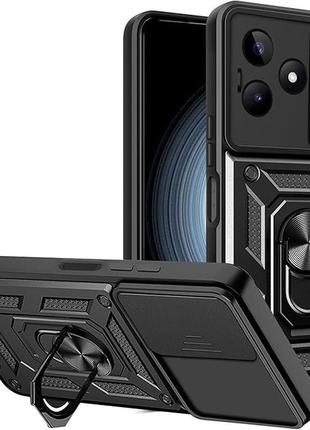 Чохол fiji camera defence для realme c61 (rmx3930) бампер із захистом камери та підставкою black