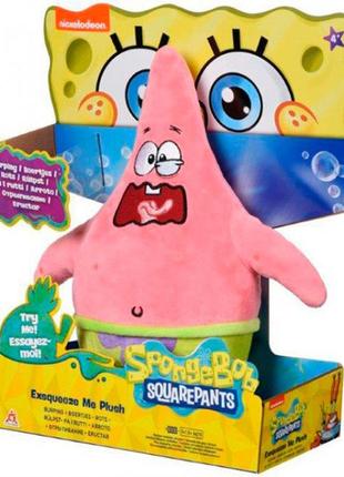 Мягкая игрушка spongebob exsqueeze me plush patrick burp со звуком