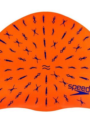 Шапочка для плавания детская speedo junior slogan print 808386b966 красный2 фото