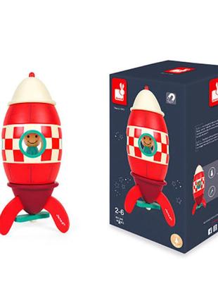 Конструктор магнитный janod ракета 24 см j05214 конструктор магнитный janod ракета 24 см j05214