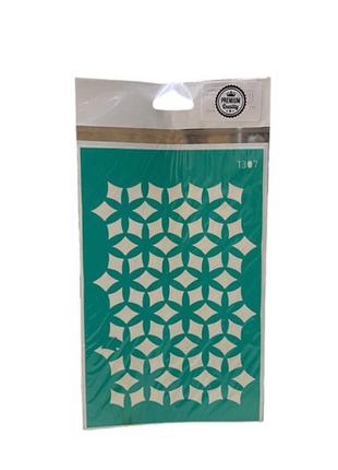 Трафарет багаторазовий самоклеючий, фоновий 13*20см, №1307, серія "абстракція" rosa talent