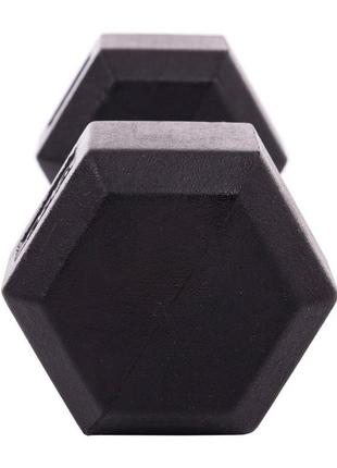 Гантель суцільна шестигранна zelart ln-1205-5 1 шт 5 кг3 фото