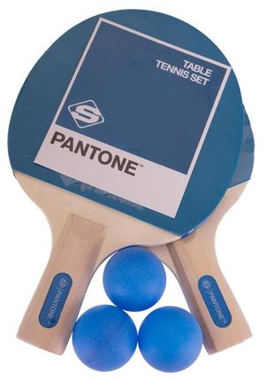 Набор для настольного тенниса pantone spk1005 2 ракетки 3 мяча2 фото