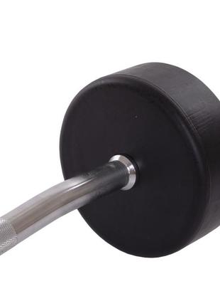 Штанга фіксована вигнута прогумована zelart rubber coated barbell ta-2687-35 довжина-95 см 35 кг4 фото