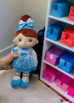Мʼяка лялька "дівчинка", 41 см (рожева)2 фото