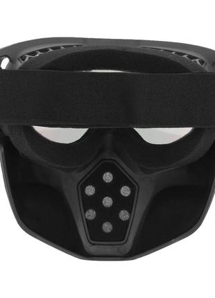 Защитная маска-трансформер zelart m-9339 черный линзы хамелеон2 фото