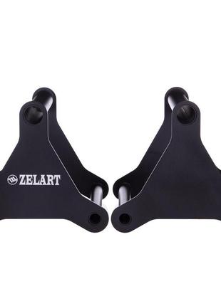 Упоры для отжиманий zelart ta-2276 push-up bar 37х33х33см черный2 фото