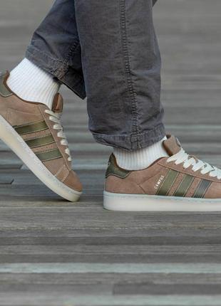 Adidas campus коричневый\хаки3 фото