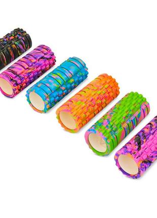 Ролер для йоги та пілатесу (мфр рол) zelart grid combi roller fi-4940 33 см кольору в асортименті10 фото