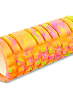 Роллер для йоги и пилатеса (мфр ролл) zelart grid combi roller fi-4940 33см цвета в ассортименте