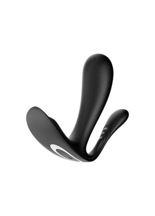 Вибратор двойной для точки g и анальной стимуляции с двумя моторами satisfyer top secret+ black