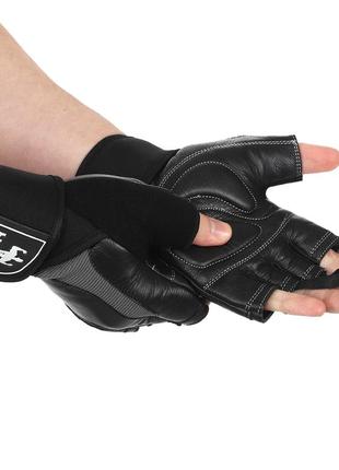 Перчатки спортивные hard touch sb-9530 s-xl черный2 фото