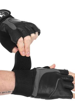 Перчатки спортивные hard touch sb-9530 s-xl черный6 фото