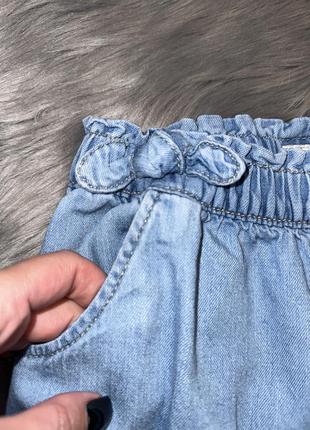 Стильные трендовые джинсовые шорты свободного кроя для девочки 6/7р f&amp;f2 фото