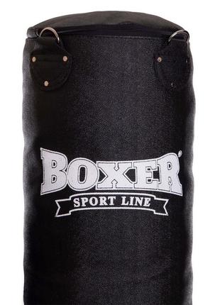 Мішок боксерський циліндр boxer класик 1002-001 висота 180 см чорний4 фото