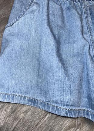 Стильные трендовые джинсовые шорты свободного кроя для девочки 6/7р f&amp;f3 фото