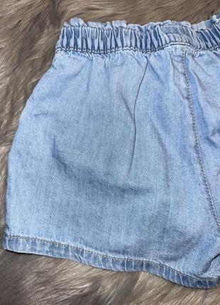 Стильные трендовые джинсовые шорты свободного кроя для девочки 6/7р f&amp;f4 фото