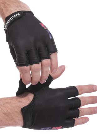 Перчатки для фитнеса и тренировок hard touch fg-010 xs-l черный10 фото
