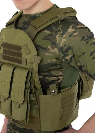 Розвантажувальний жилет універсальний на 5 кишень military rangers zk-9103 кольору в асортименті6 фото