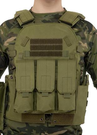 Розвантажувальний жилет універсальний на 5 кишень military rangers zk-9103 кольору в асортименті5 фото