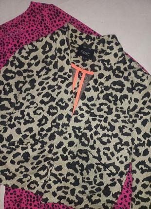 Кардиган трикотажный пиджак в леопардовый принт next5 фото