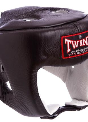 Шлем боксерский открытый с усиленной защитой макушки кожаный twins hgl4 s-xl цвета в ассортименте2 фото