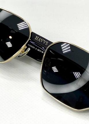 Окуляри сонцезахисні унісекс багатокутні брендові в металевій оправі з широкими дужками4 фото