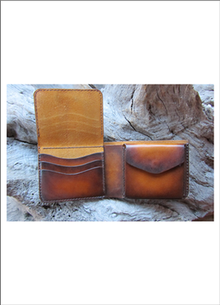 Кожаный мужской кошелек с окошком для прав,именной кошелек для мужчин,двойной кошелек