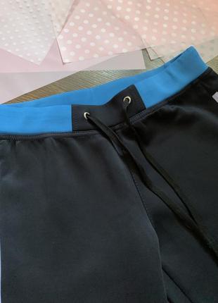 Черные с синим спортивные штаны с лампасами размер xxs xs s adidas2 фото