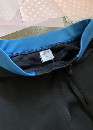 Черные с синим спортивные штаны с лампасами размер xxs xs s adidas3 фото