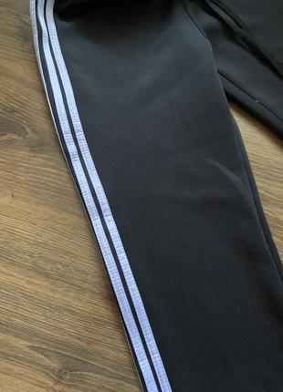 Чорні із синім спортивні штани з лампасами розмір xxs xs s adidas4 фото