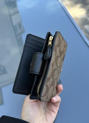 Кошелек брендовый coach medium zip wallet оригинал на подарок женщине/девочке7 фото